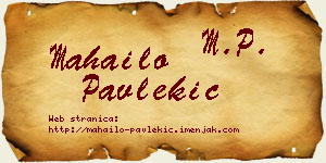 Mahailo Pavlekić vizit kartica